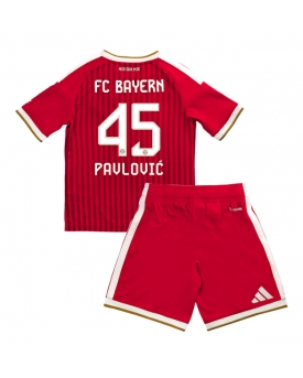 Bayern Munich Aleksandar Pavlovic #45 Maglia Gara Casa Repliche 2026-27 Bambino Maniche Corte